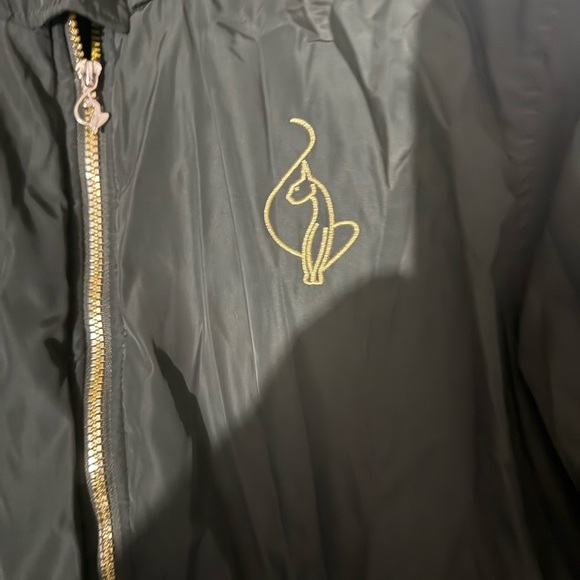 Vintage 90s Y2k Baby Phat Split Hood E Crop Fit Bomber Jacket green  Faux Fur 3X - Picture 2 of 9